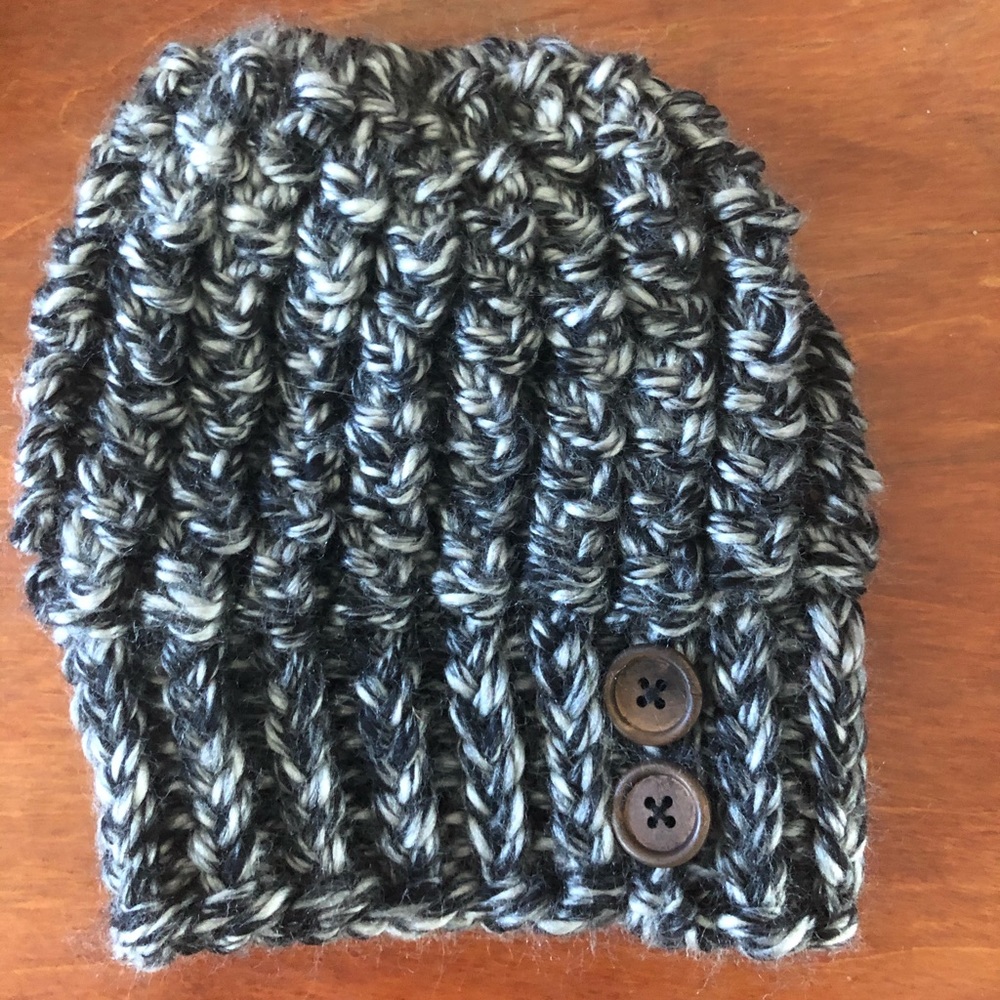 Messy bun hat